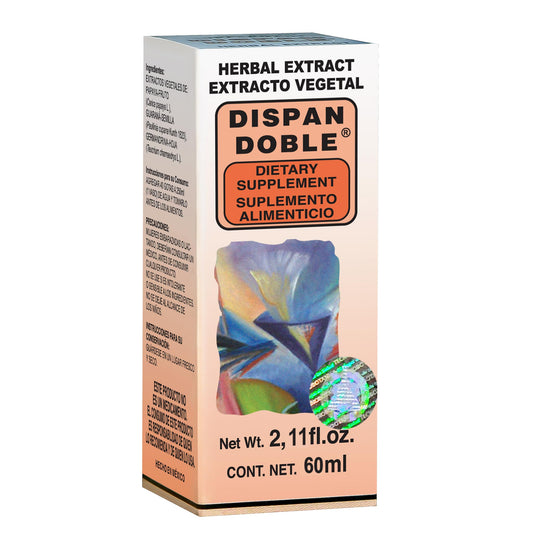Extracto vegetal DISPANDOBLE ® papaya con guaraná caja frasco gotero  60ml