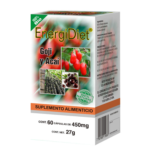 Cápsulas ENERGIDIET ® goji y acaí caja frasco 60