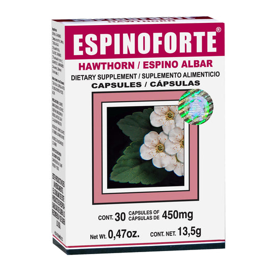 Cápsulas ESPINOFORTE ® espino albar caja blister 30