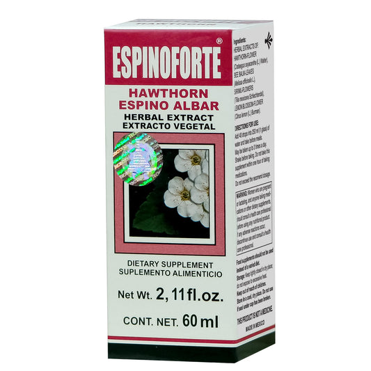 Extracto vegetal ESPINOFORTE ® espino albar caja frasco gotero 60ml