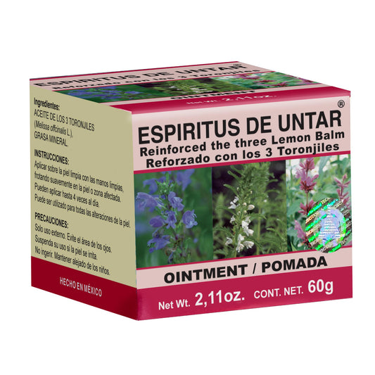 Pomada ESPIRITUS DE UNTAR ® tres toronjiles tarro 60g