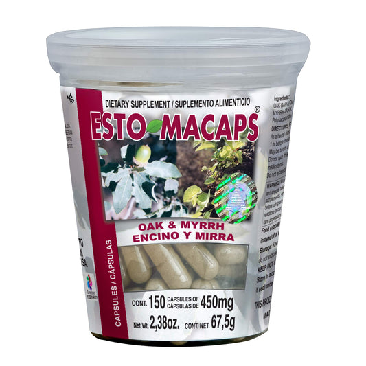 Cápsulas ESTOMACAPS ® encino y mirra frasco 150
