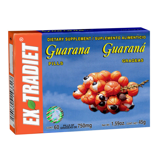 Grageas EXTRADIET® semillas de guaraná caja blister 60