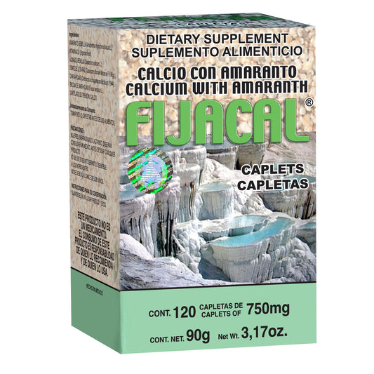 Capletas FIJACAL ® calcio con amaranto caja frasco  120