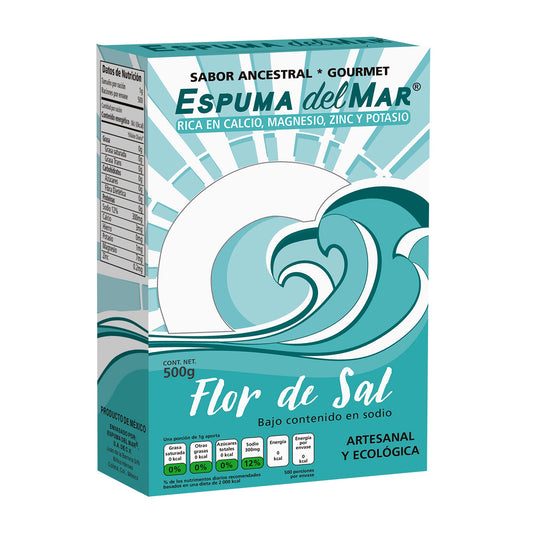 Sal gourmet ESPUMA DEL MAR ® flor de sal caja 500g