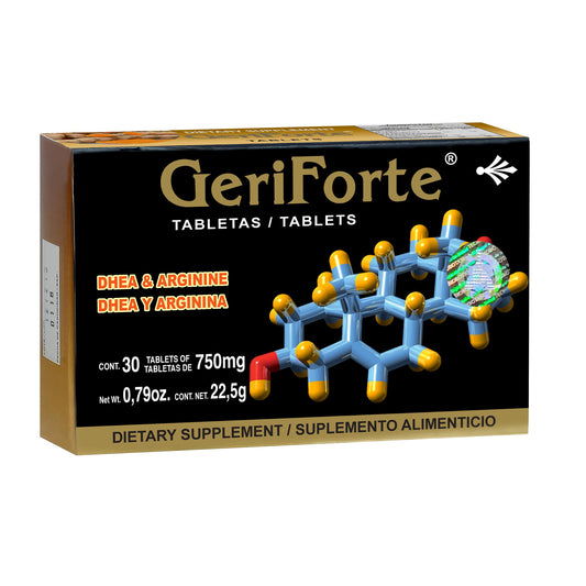 Tabletas GERIFORTE ® tabletas de DHEA y arginina caja blister 30