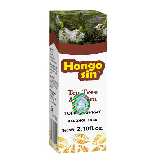 Spray tópico HONGOSIN ® árbol del té con neem caja frasco aspersor 60ml
