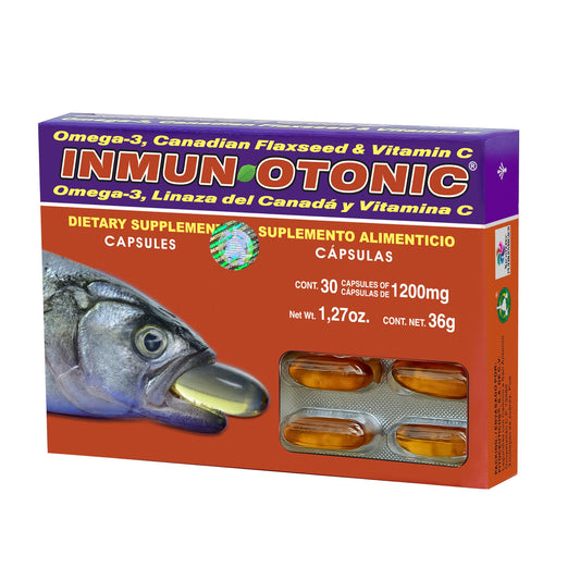 Cápsulas INMUNOTONIC ® omega 3, linaza del canada y vitamina C caja blister 30