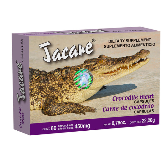 Cápsulas JACARE ® carne de cocodrilo caja blister  60