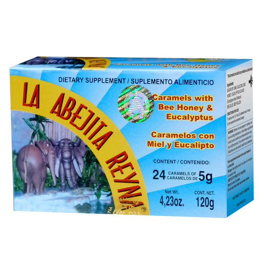 Caramelos LA ABEJITA REYNA ® miel y eucalipto caja 24pz