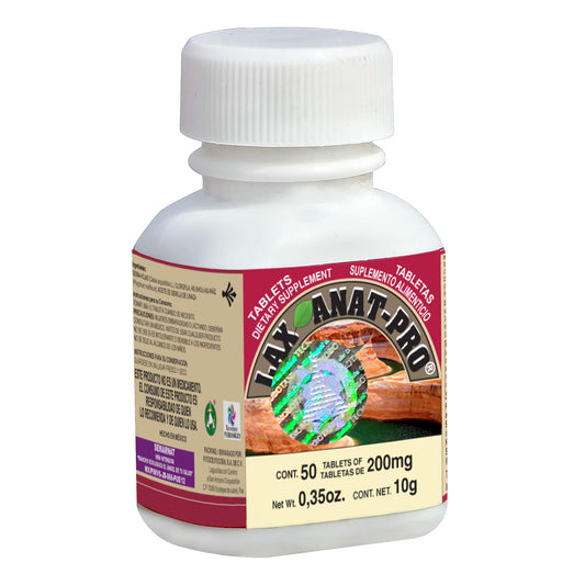 Tabletas LAXANAT PRO ® hojas de senna y clorofila frasco 50