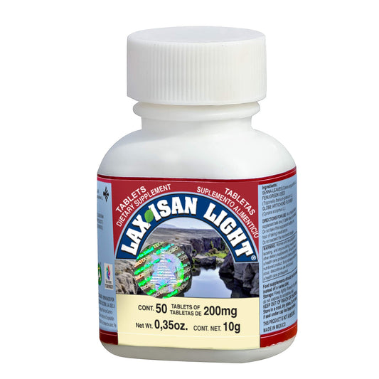 Tabletas LAXISAN LIGHT ® hojas de senna y fenogreco frasco 50