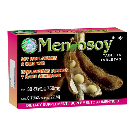 Tabletas MENOSOY ® isoflavonas de soya y ñame silvestre caja blister 30