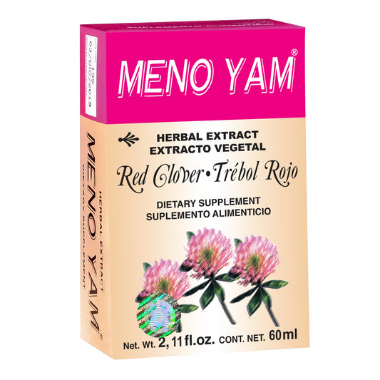 Extracto vegetal MENO YAM ® trébol rojo caja frasco gotero 60ml