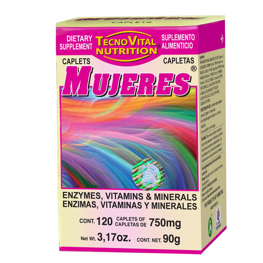 Capletas MUJERES ® enzimas, vitaminas y minerales caja frasco 120
