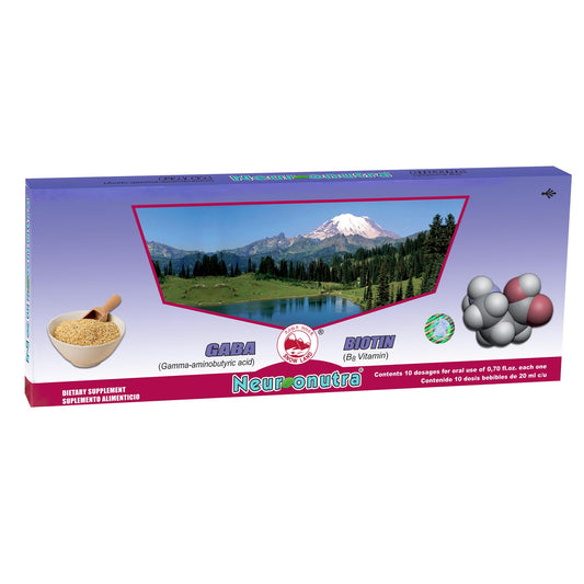 Ampolletas ingeribles NEURONUTRA ® gaba y biotina 10 frascos  de 20ml