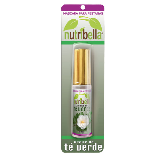 Máscara para pestañas NUTRIBELLA ® aceite de té verde frasco aplicador 13g