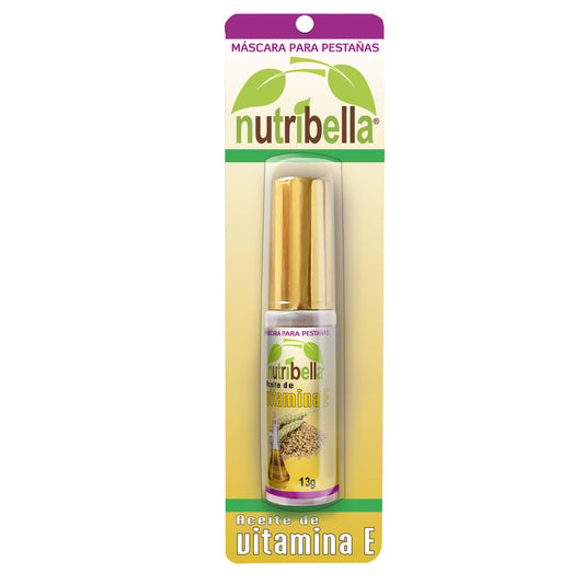 Máscara para pestañas NUTRIBELLA ® aceite de vitamina E frasco aplicador 13g