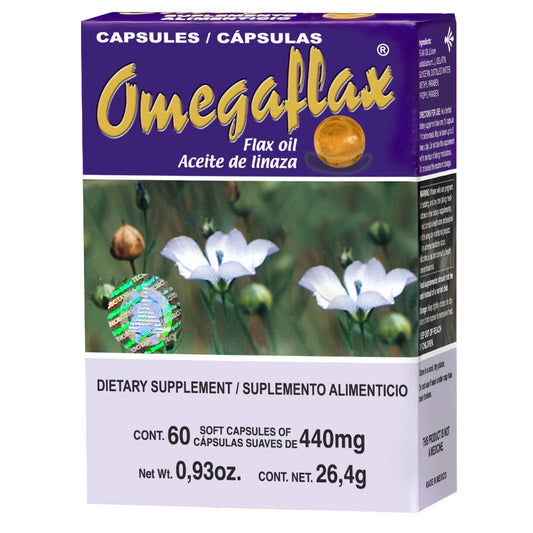 Cápsulas OMEGAFLAX ® aceite de linaza caja blister 60