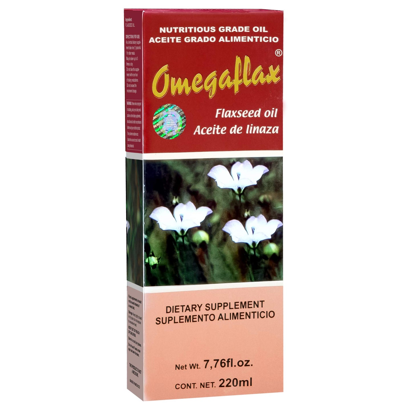 Aceite alimenticio OMEGAFLAX ® linaza del canadá caja frasco 220ml