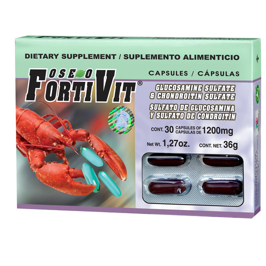 Cápsulas OSEOFORTIVIT ® glucosamina y condroitina caja blister 30