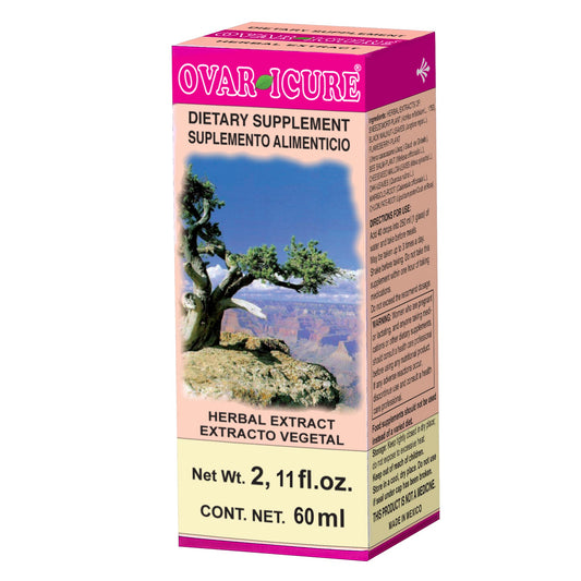 Extracto vegetal OVARICURE ® milenrama compuesta caja frasco gotero 60ml