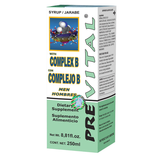 Jarabe PREVITAL ® HOMBRES complejo B caja frasco 250ml