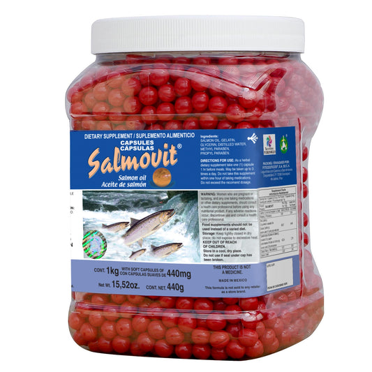 Cápsulas SALMOVIT ® aceite de salmón bote 1kg