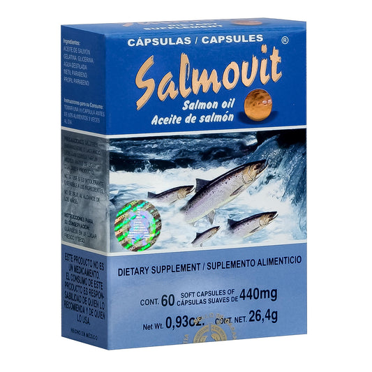 Cápsulas SALMOVIT ® aceite de salmón caja blister 60