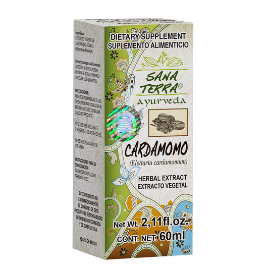 Extracto vegetal SANA TERRA ® cardamomo caja frasco gotero 60ml