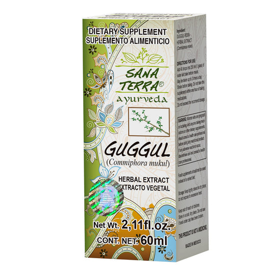 Extracto vegetal SANA TERRA ® guggul caja frasco gotero 60ml