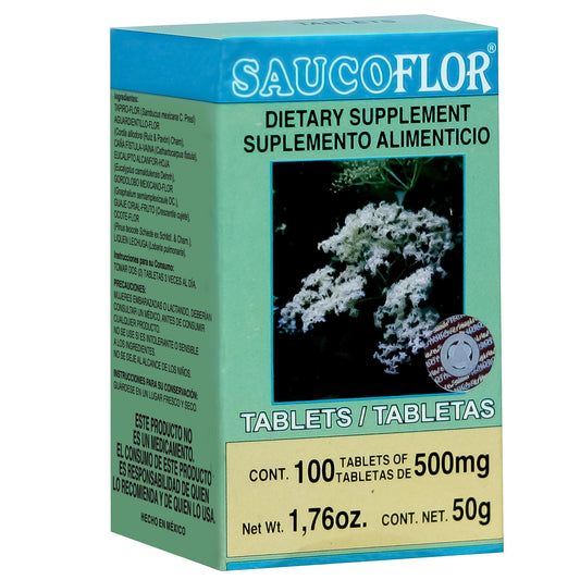 Tabletas SAUCOFLOR ® sauco compuesto caja frasco 100