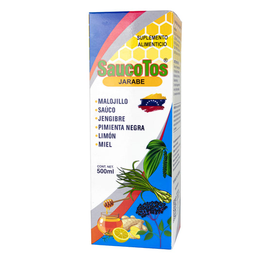 Jarabe SAUCOTOS® saúco reforzado caja frasco 500ml