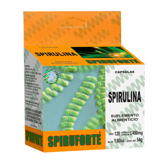 Cápsulas SPIRUFORTE ® spirulina caja blister 120
