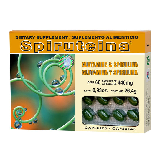 Cápsulas SPIRUTEINA ® glutamina y spirulina caja blister 60