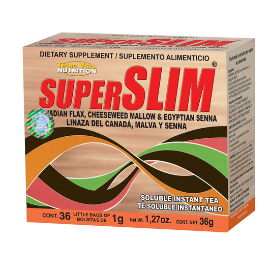 Té soluble SUPERSLIM ® linaza del canadá, malva y senna caja 36 sbrs