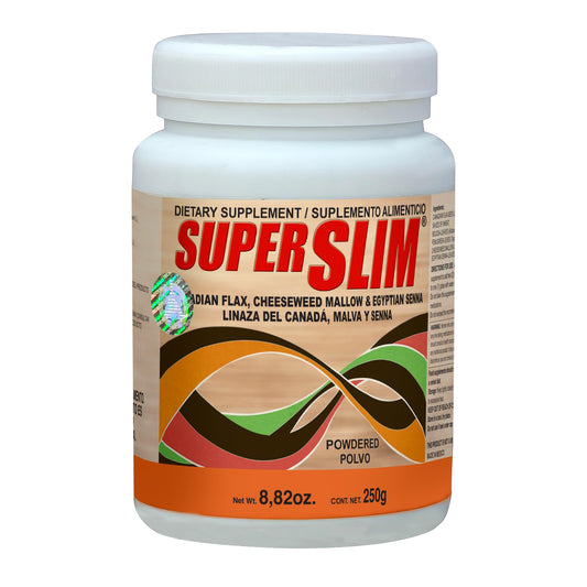 Polvo SUPERSLIM ® linaza del canadá, malva y senna frasco 250g