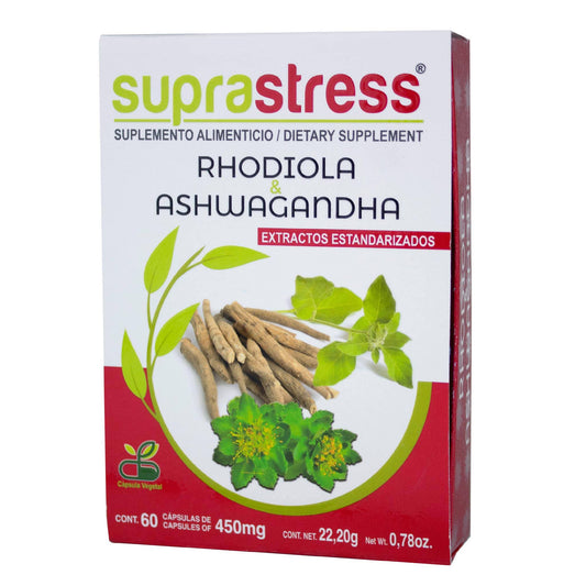 Cápsulas SUPRASTRESS ® rhodiola y ashwagandha caja blister 60