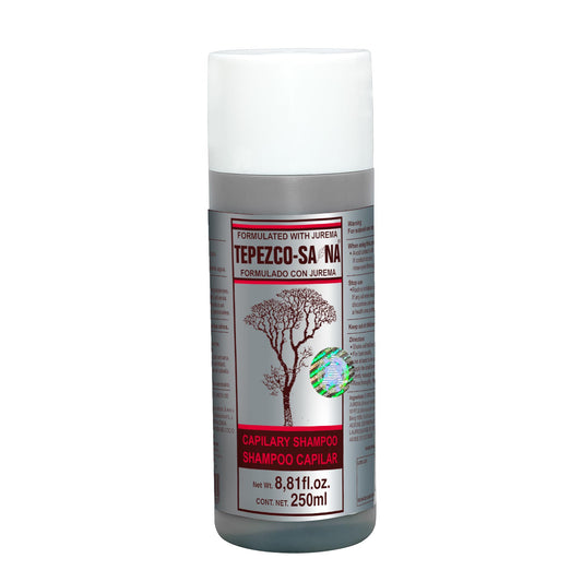 Shampoo TEPEZCO-SANA ® tepezcohuite  almendras frasco 250ml