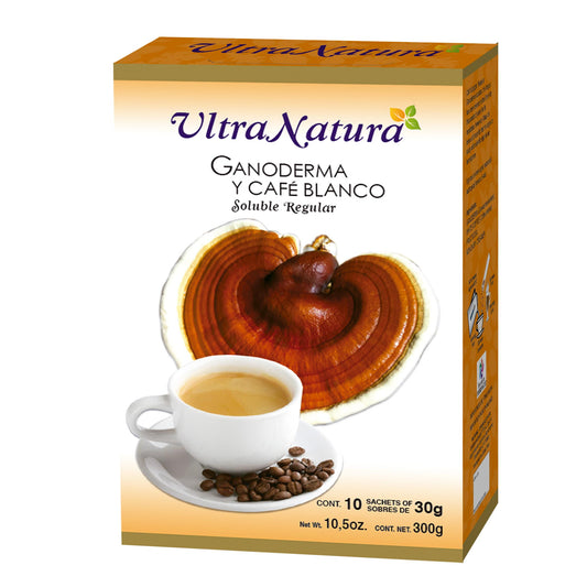 Café soluble ULTRANATURA ® café blanco y ganoderma regular caja 300g
