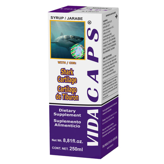 Jarabe VIDACAPS ® cartílago de tiburón caja frasco 250ml