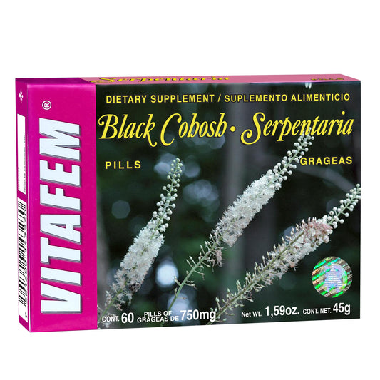 Grageas VITAFEM® serpentaria y licorice caja blister 60