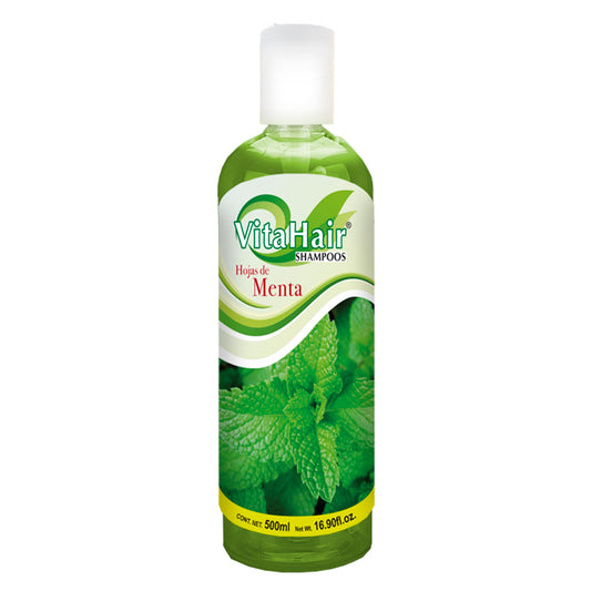 Shampoo VITAHAIR ® hojas de menta frasco 500ml
