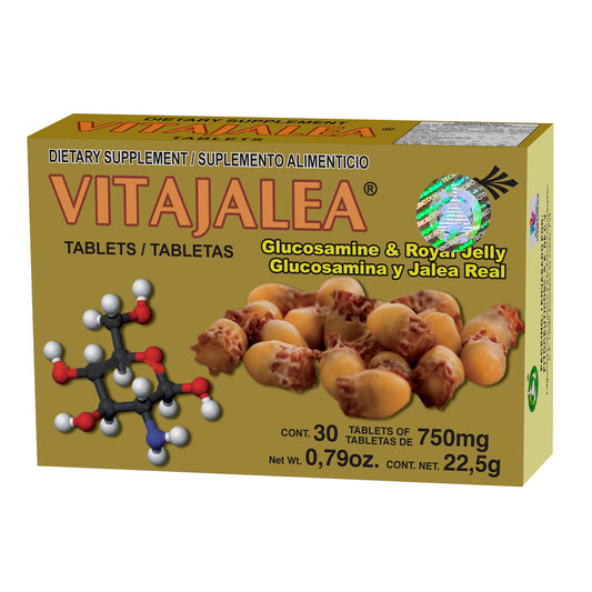 Tabletas VITAJALEA ® glucosamina  jalea real caja blister 30